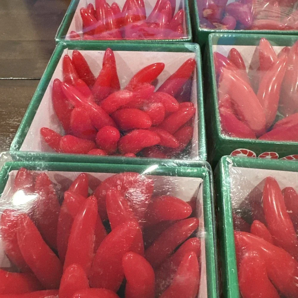Crystal 35 Red Chili Pepper Lights 20' Add-a-String Indoor Electric New Tested 6